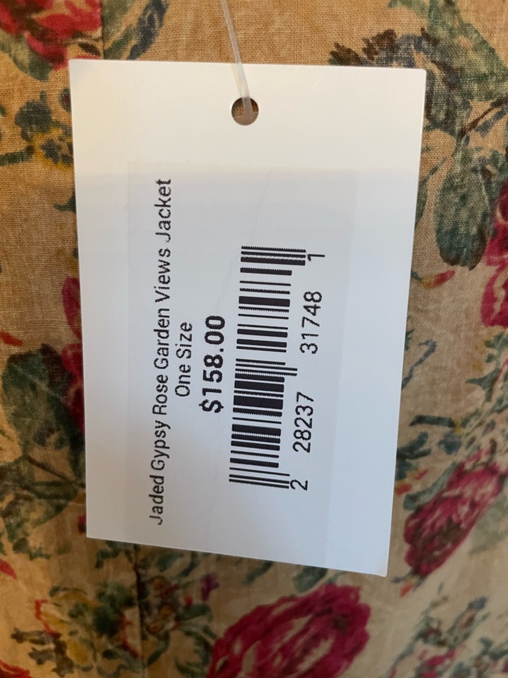 NWT Jaded Gypsy Rose Garden Views Reversible Boho Jacket OSFM - Picture 11 of 12